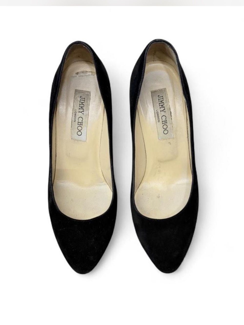 Jimmy Choo Black Suede Pointed-Toe Pumps